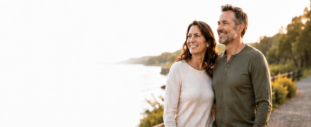 A couple enjoying time together at home